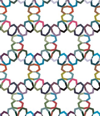 Geometrik şekilli kusursuz desen vektör çizimi