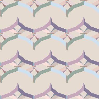 Geometrik şekilli kusursuz desen, vektör illüstrasyonu