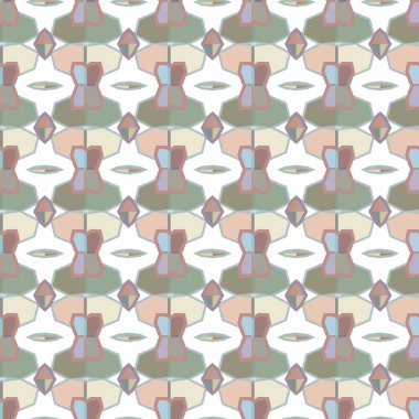 Geometrik şekilli kusursuz desen, vektör illüstrasyonu