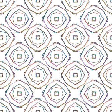 Geometrik şekilli kusursuz desen, vektör illüstrasyonu