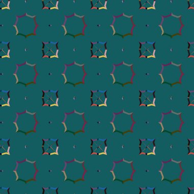 Geometrik şekilli kusursuz desen vektör çizimi