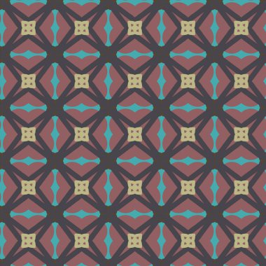 Geometrik şekilli kusursuz desen, vektör illüstrasyonu