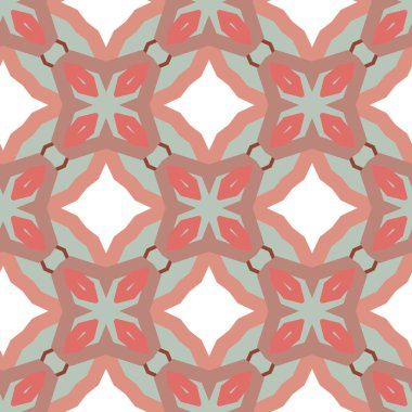 Geometrik şekilli kusursuz desen, vektör illüstrasyonu