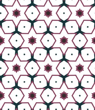 Geometrik şekilli kusursuz desen, vektör illüstrasyonu