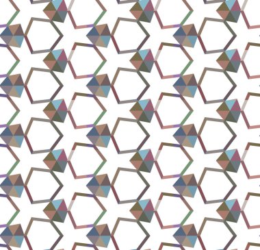Geometrik şekilli kusursuz desen vektör çizimi