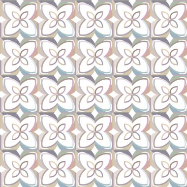 Geometrik şekilli kusursuz desen, vektör illüstrasyonu