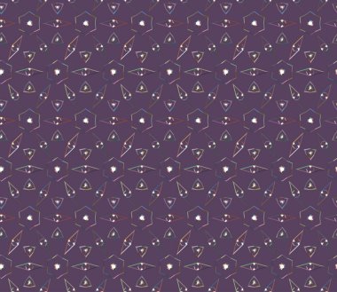 Geometrik şekilli kusursuz desen, vektör illüstrasyonu