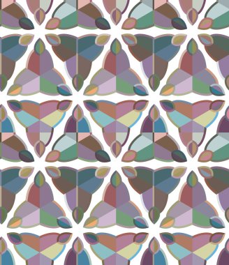 Geometrik şekilli kusursuz desen, vektör illüstrasyonu