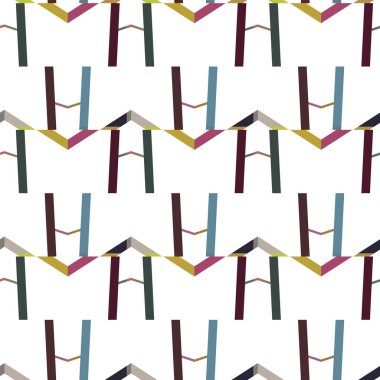 Geometrik şekilli kusursuz desen vektör çizimi