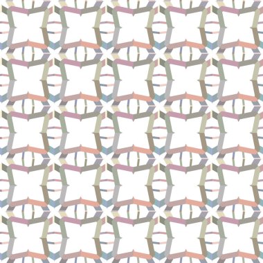 Geometrik şekilli kusursuz desen, vektör illüstrasyonu