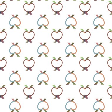 Geometrik şekilli kusursuz desen, vektör illüstrasyonu