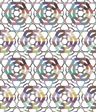 Geometrik şekilli kusursuz desen vektör çizimi
