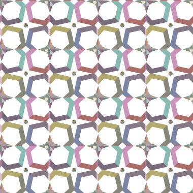 Geometrik şekilli kusursuz desen vektör çizimi