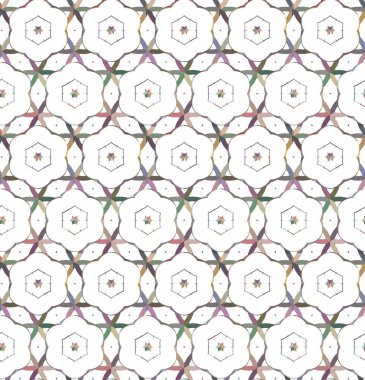 Geometrik şekilli kusursuz desen, vektör illüstrasyonu