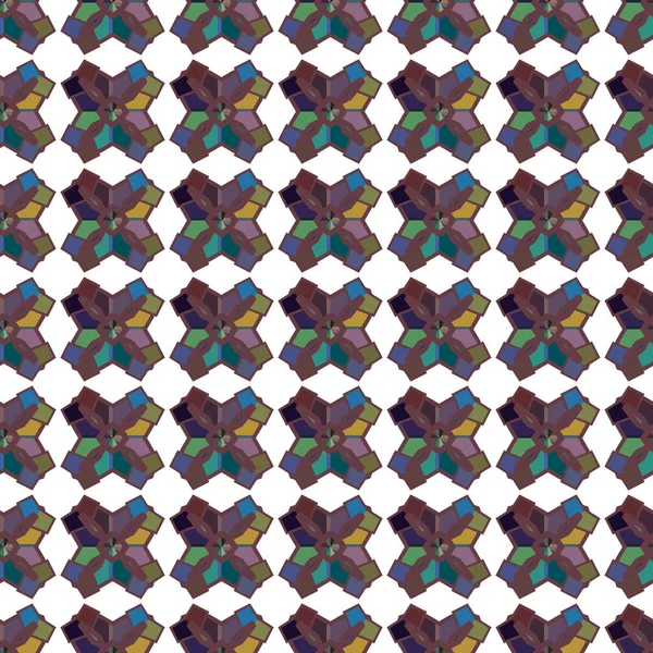 Seamless Pattern Geometric Shapes Vector Illustration — Stock Vector