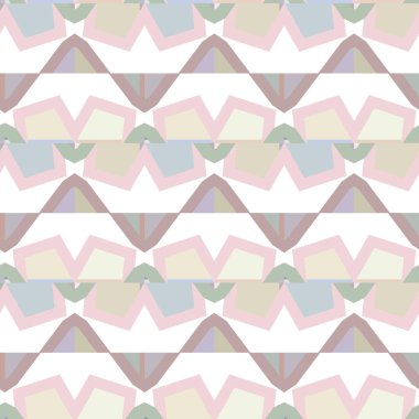 Geometrik şekilli kusursuz desen, vektör illüstrasyonu