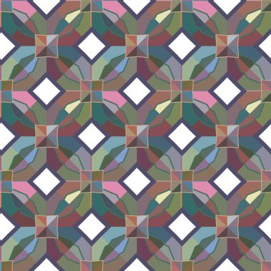 Geometrik şekilli kusursuz desen vektör çizimi