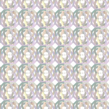 Geometrik şekilli kusursuz desen, vektör illüstrasyonu