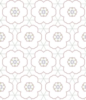 Geometrik şekilli kusursuz desen vektör çizimi