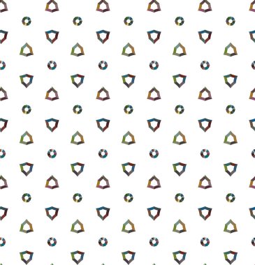 Geometrik şekilli kusursuz desen vektör çizimi