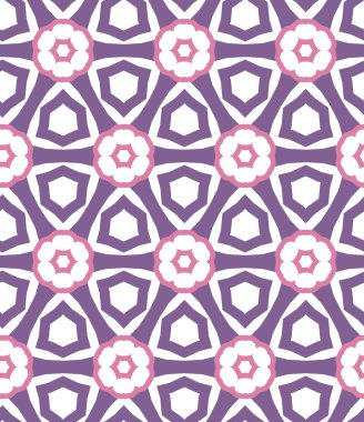 Geometrik şekilli kusursuz desen, vektör illüstrasyonu