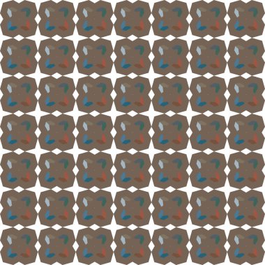 Geometrik şekilli kusursuz desen vektör çizimi