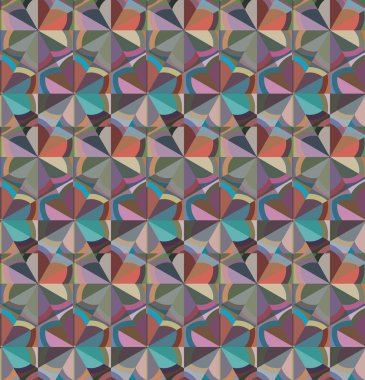 Geometrik şekilli kusursuz desen, vektör illüstrasyonu