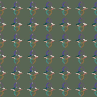 Geometrik şekilli kusursuz desen, vektör illüstrasyonu