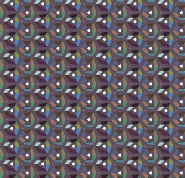Geometrik şekilli kusursuz desen, vektör illüstrasyonu