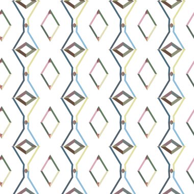 Geometrik şekilli kusursuz desen vektör çizimi