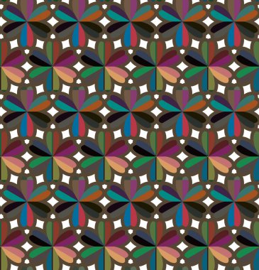 Geometrik şekilli kusursuz desen, vektör illüstrasyonu