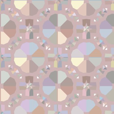 Geometrik şekilli kusursuz desen, vektör illüstrasyonu