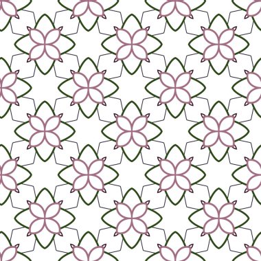 Geometrik şekilli kusursuz desen, vektör illüstrasyonu