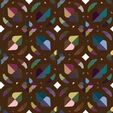 Geometrik şekilli kusursuz desen vektör çizimi