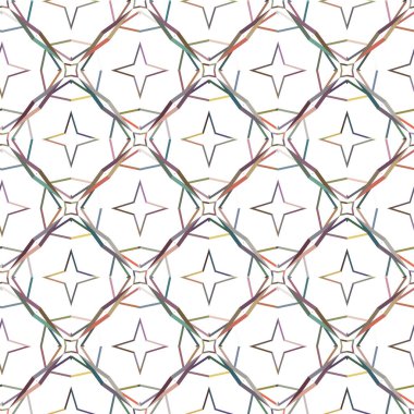 Geometrik şekilli kusursuz desen, vektör illüstrasyonu