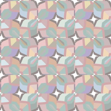 Geometrik şekilli kusursuz desen, vektör illüstrasyonu
