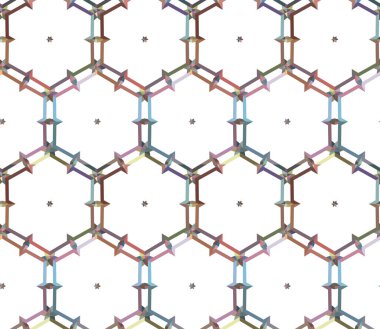 Geometrik şekilli kusursuz desen, vektör illüstrasyonu