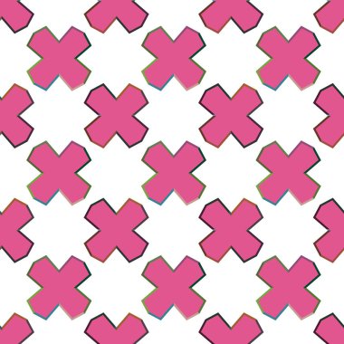 Geometrik şekilli kusursuz desen, vektör illüstrasyonu