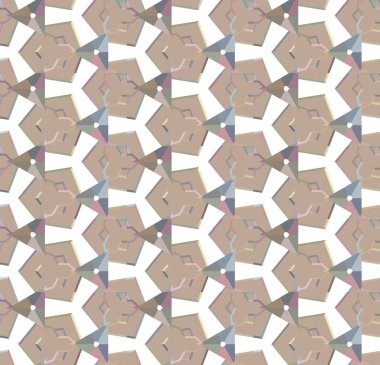 Geometrik şekilli kusursuz desen vektör çizimi