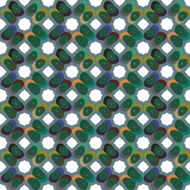 Geometrik şekilli kusursuz desen vektör çizimi