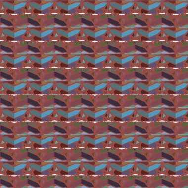 Geometrik şekilli kusursuz desen, vektör illüstrasyonu