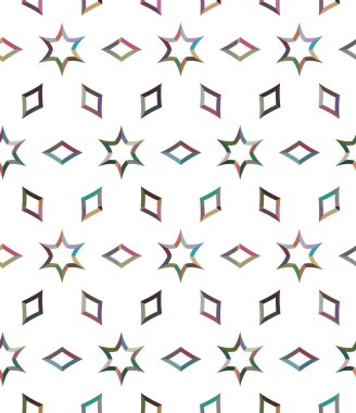 Geometrik şekilli kusursuz desen, vektör illüstrasyonu