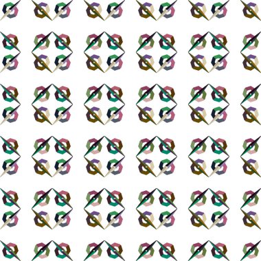 Geometrik şekilli kusursuz desen, vektör illüstrasyonu