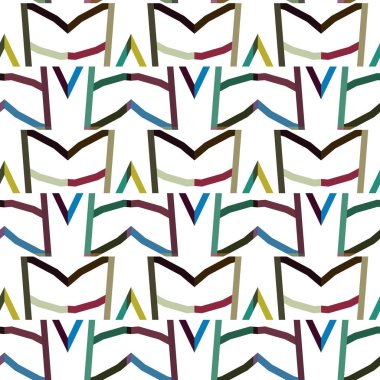 Geometrik şekilli kusursuz desen vektör çizimi