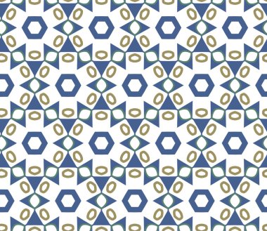 Geometrik şekilli kusursuz desen, vektör illüstrasyonu