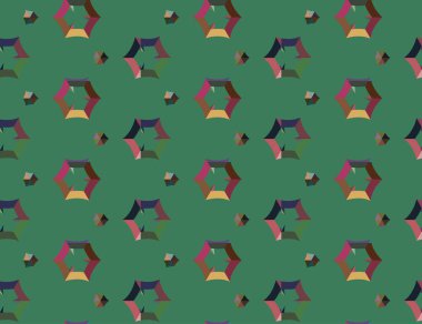 Geometrik şekilli kusursuz desen, vektör illüstrasyonu