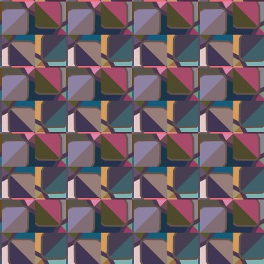 Geometrik şekilli kusursuz desen vektör çizimi