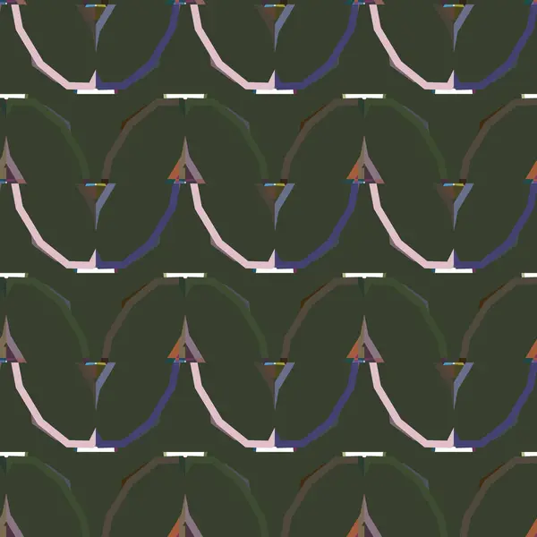 Nahtloses Muster Mit Geometrischen Formen Vektorillustration — Stockvektor