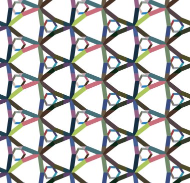 Geometrik şekilli kusursuz desen, vektör illüstrasyonu