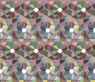 Geometrik şekilli kusursuz desen, vektör illüstrasyonu